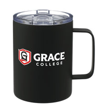 Load image into Gallery viewer, 14 oz. Insulated Grace College Camper Mug, Black
