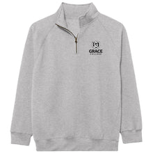 Load image into Gallery viewer, Grace College Quarter Zip, Heather Gray