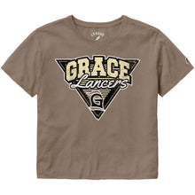 Load image into Gallery viewer, Ladies Grace Lancers Distressed Midi Tee, Taupe