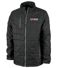 Load image into Gallery viewer, Grace College Puffer Coat, Black
