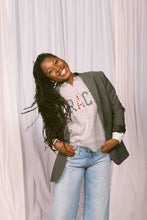 Load image into Gallery viewer, Grace Multi Pattern Crew, Heather Gray