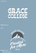 Load image into Gallery viewer, Grace College Created for More Mountaintop Tee, Stone Blue