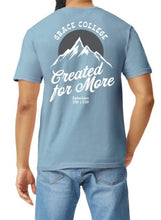 Load image into Gallery viewer, Grace College Created for More Mountaintop Tee, Stone Blue