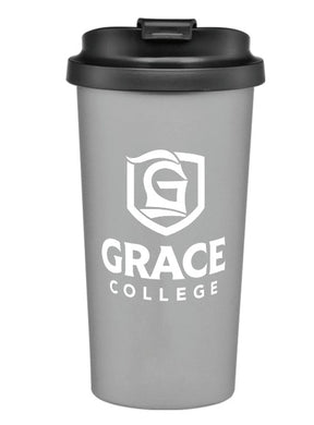 Grace College 16 oz. Stainless Steel Tumbler, Gray