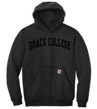 Load image into Gallery viewer, Grace College Carhartt Hooded Sweatshirt, Black