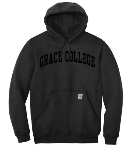 Grace College Carhartt Hooded Sweatshirt, Black