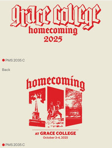 Grace College Homecoming 2025 Tee, Cream