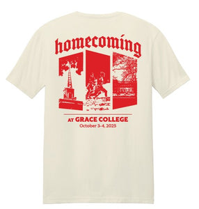 Grace College Homecoming 2025 Tee, Cream
