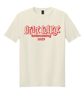 Grace College Homecoming 2025 Tee, Cream