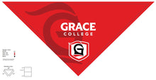 Load image into Gallery viewer, Grace College Large Dog Bandana, Red