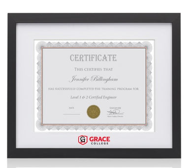 Grace College, Diploma Frame, Black