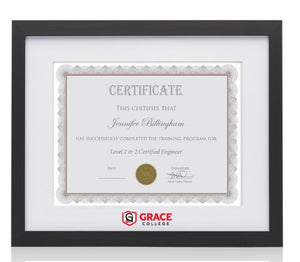 Grace College, Diploma Frame, Black