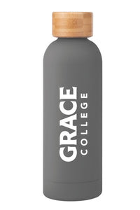Grace College, Stainless Steel 17 oz. Water Bottle, Gray