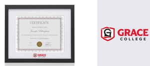 Grace College, Diploma Frame, Black