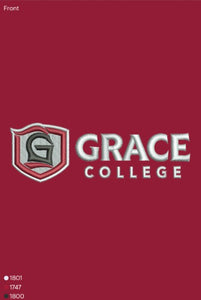 Grace College Embroidered Quarter Zip, Red