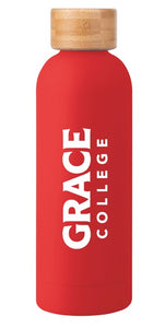 Grace College, Stainless Steel 17 oz. Water Bottle, Red