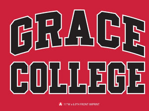 Grace Core Hooded Sweatshirt, Red with Black Lettering