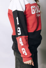 Load image into Gallery viewer, Grace College Color Block Crewneck Featuring 1948