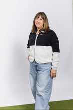 Load image into Gallery viewer, Grace College Fleece Full Zip, Black &amp; Ivory