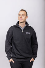 Load image into Gallery viewer, Grace College Quarter Zip, Black