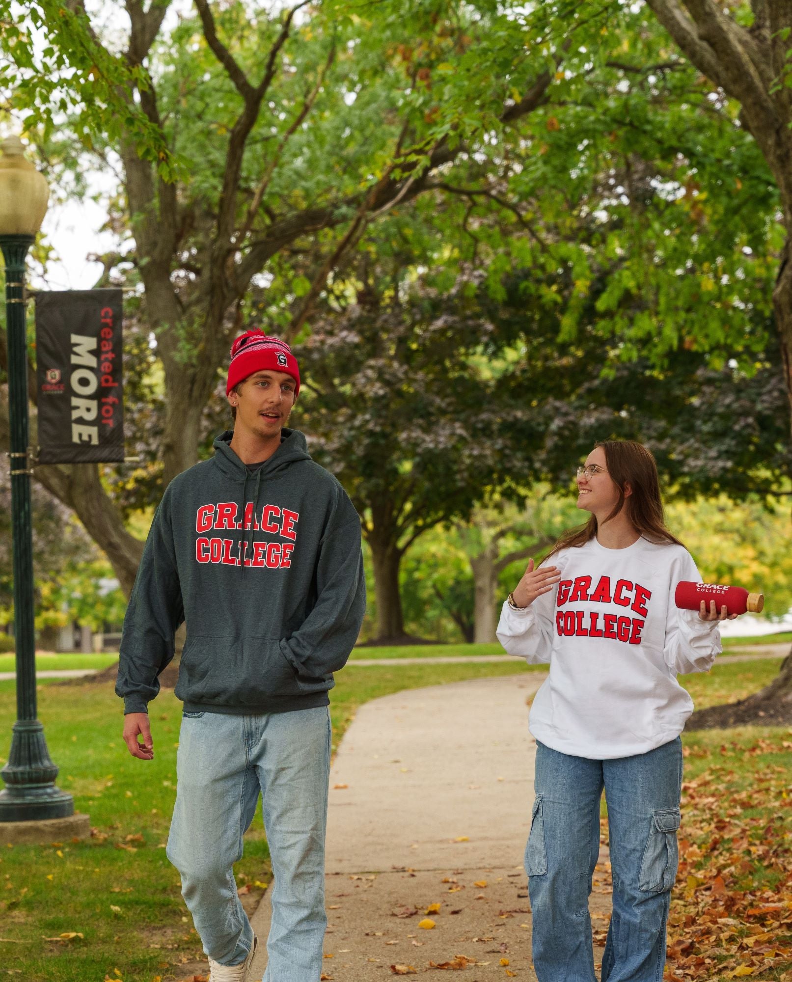 Grace Core Crewneck Sweatshirt, White – Grace College Campus Store