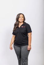 Load image into Gallery viewer, Ladies Embroidered Grace College Polo, Black