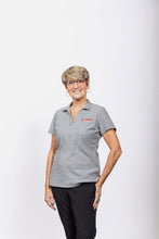 Load image into Gallery viewer, Ladies Embroidered Grace College Polo, Heather Gray