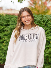 Load image into Gallery viewer, Ladies Grace College Lancers Est. 1948 Waffle Knit Hood, Cream