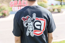 Load image into Gallery viewer, Name Drop, Sir Red Lancer Tennis Tee, Black