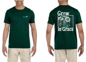 Grow in Grace Tee, Forest Green