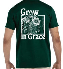 Load image into Gallery viewer, Grow in Grace Tee, Forest Green