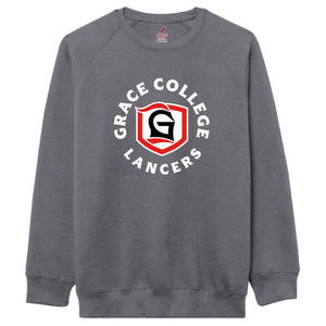 Grace College Lancers Crewneck, Graphite