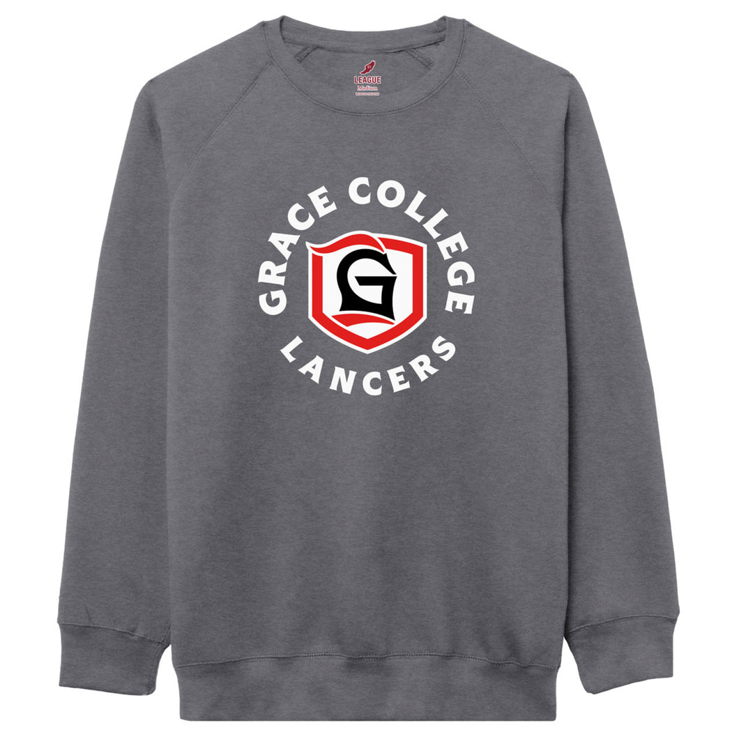 Grace College Lancers Crewneck, Graphite