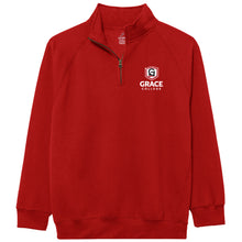 Load image into Gallery viewer, Grace College Quarter Zip, Red