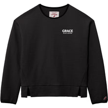 Load image into Gallery viewer, Ladies Grace College Ribbed Crewneck, Black