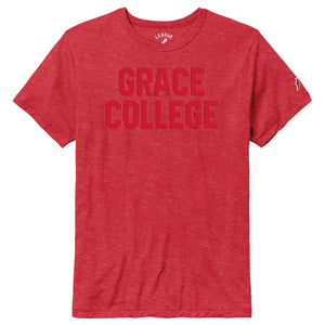 Grace College Embossed Tee, Red