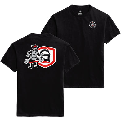 Name Drop, Sir Red Lancer Track & Field Tee, Black