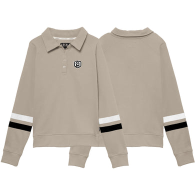 Grace College Women's Fleece Polo, Tan