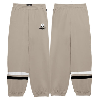 Grace College Fleece Joggers, Tan