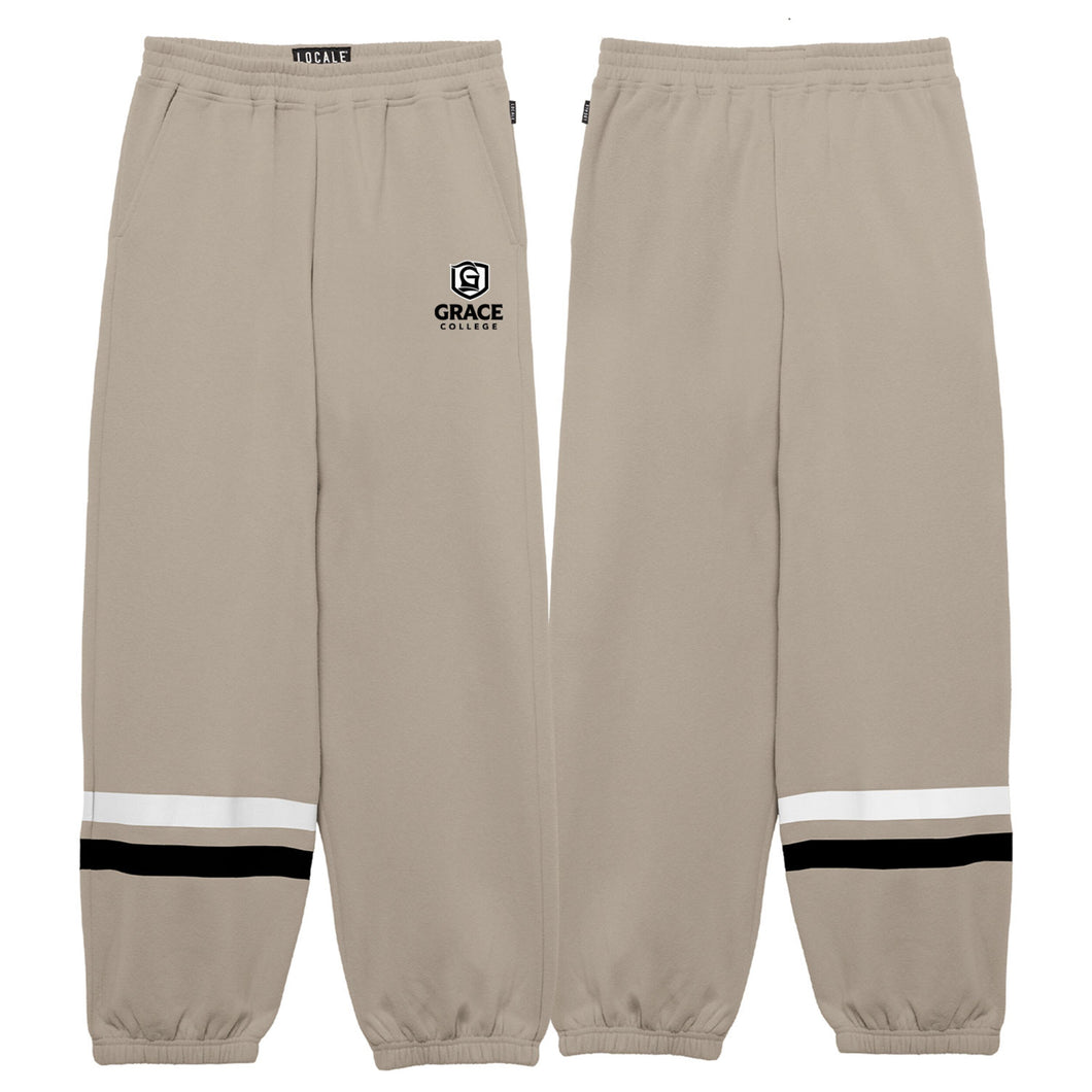 Grace College Fleece Joggers, Tan