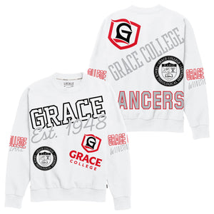 Grace College Multi Graphic Crew, White