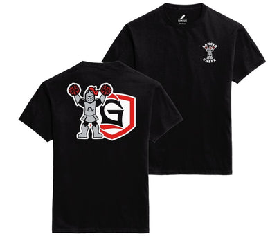 Name Drop, Sir Red Lancer Cheer Tee, Black
