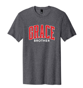 Name Drop, Grace Brother Tee, Charcoal