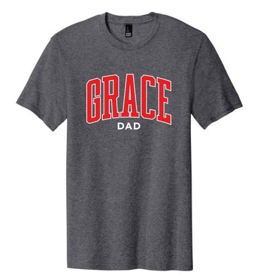 Name Drop, Grace Dad Tee, Charcoal