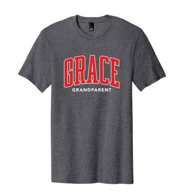 Name Drop, Grace Grandparent Tee, Charcoal