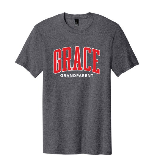 Name Drop, Grace Grandparent Tee, Charcoal