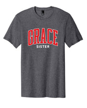 Load image into Gallery viewer, Name Drop, Grace Sister Tee, Charcoal