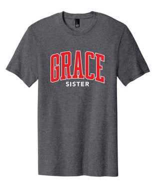 Name Drop, Grace Sister Tee, Charcoal