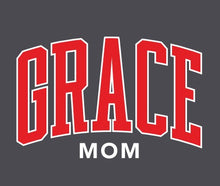 Load image into Gallery viewer, Name Drop, Grace Mom Tee, Charcoal