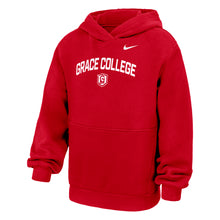 Load image into Gallery viewer, Youth Grace College Nike Club Fleece Hooded Sweatshirt, Red